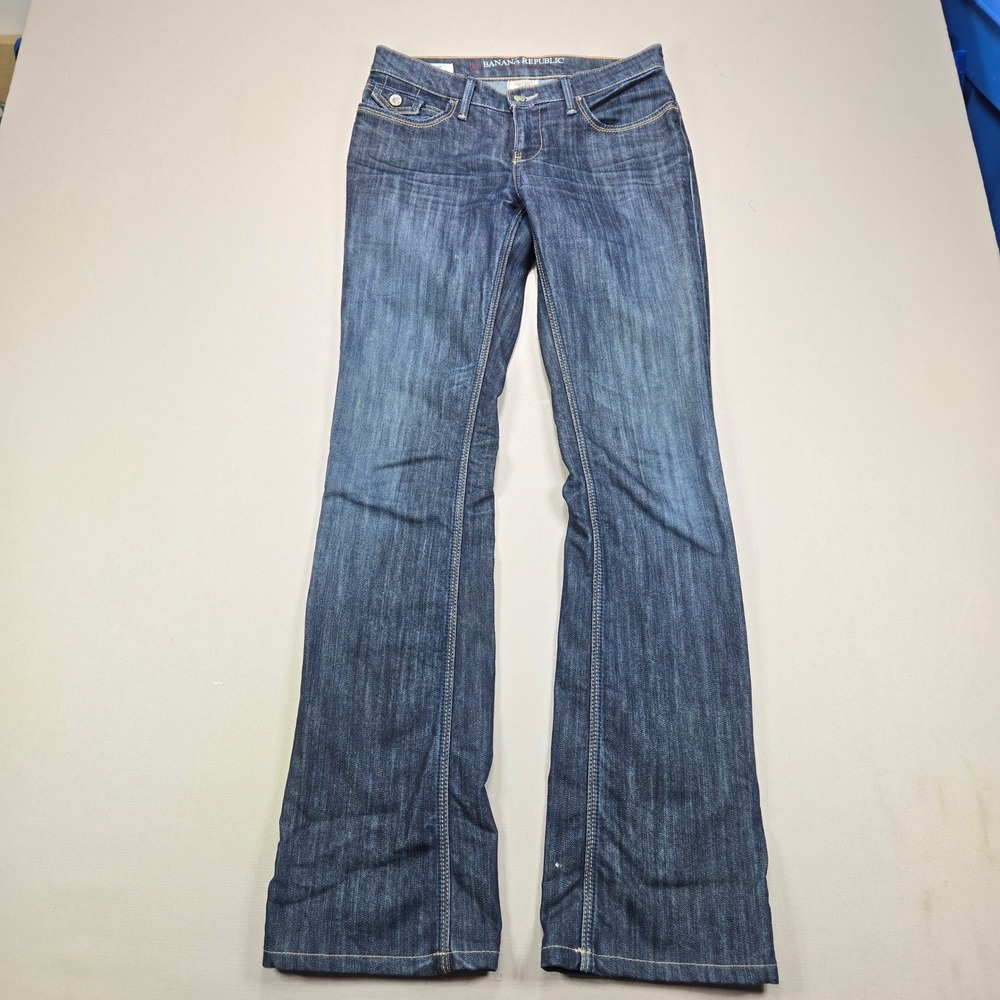 Banana Republic Jeans Modern Boot Cut Serengeti Dark Wash Blue Womens 2